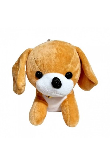 Jucărie Plus, Cățeluș cu Clopoțel, Câine care Latră, 17 cm, Crem