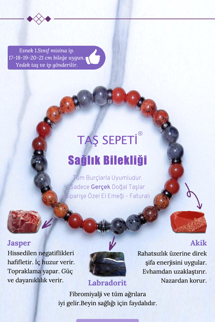 Special Design Natural Stone Unisex Bracelet for Health and Healing Inner Peace Power Stamina Grounding