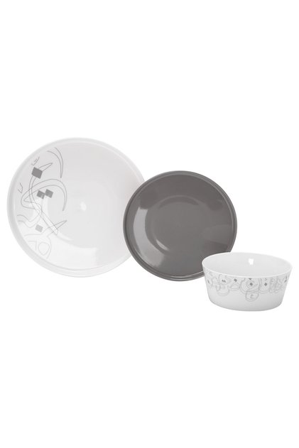 grey bone porcelain 18 pc dinner set