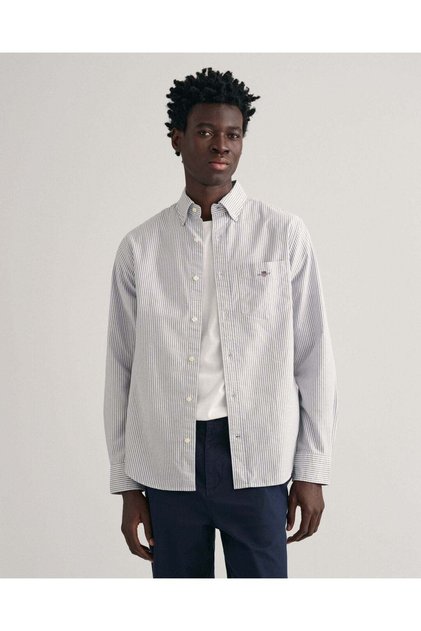 Regular Fit Banker Stripe Classic Oxford Shirt