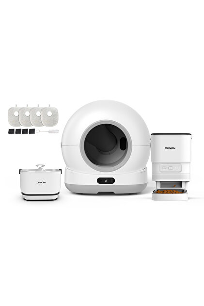 Xenon Smart Akıllı Otomatik Kedi Tuvaleti, Mama Kabı ve Bataryalı