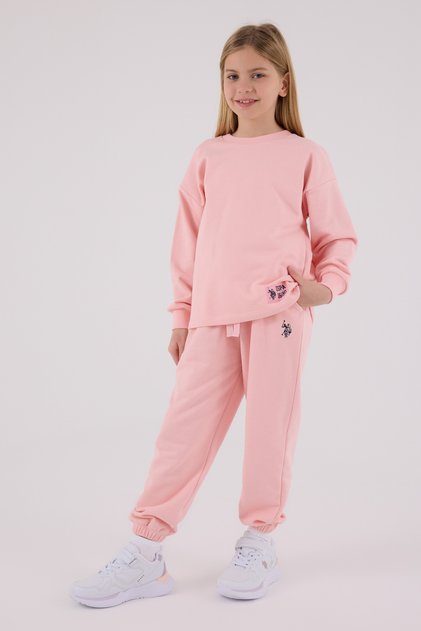 Licensed Girls' Top and Bottom 2 Piece Tracksuit Set