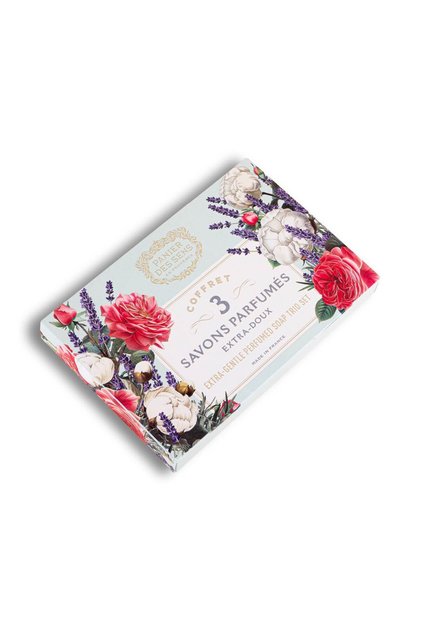 Gift set of 3 perfumed solid soaps - Cotton, Lavender, Rose Nectar 3x100g