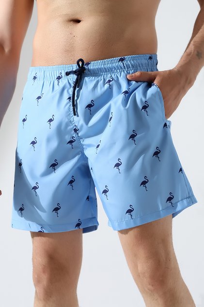 Flamingo Blue Men's Swim Shorts