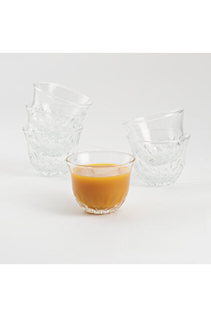 glass saudi cawa cups 6 pcs