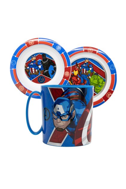 Set 3 piese pentru servit masa, plastic, fara BPA, multicolor, Heraldic Army,