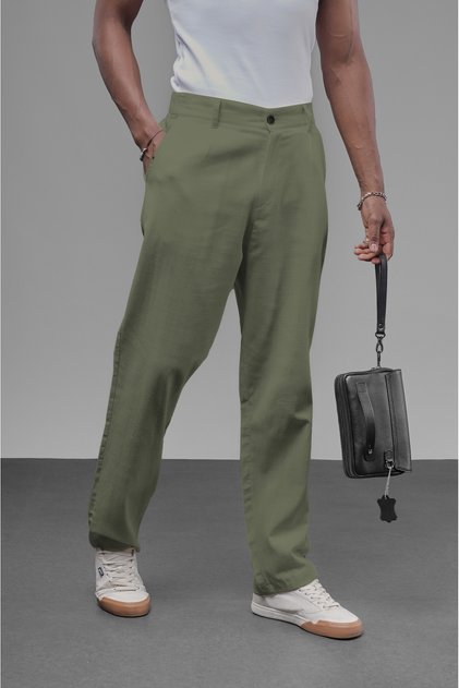 Trend Biz Baggy Fit Pleated Casual Pants