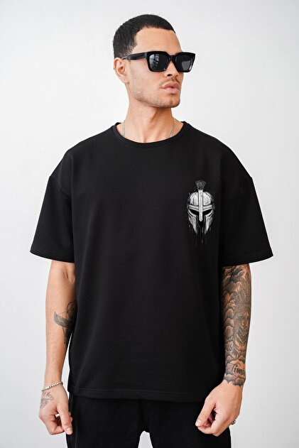 king brich Kuru Kafa Baskılı Unisex Oversize Kalıp Tişört - Fiyatı