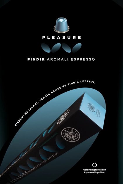 Hazelnut Flavored Espresso Capsule Coffee 10-Piece Box – Hazelnut Capsule Coffee Intense Espresso Enjoyment