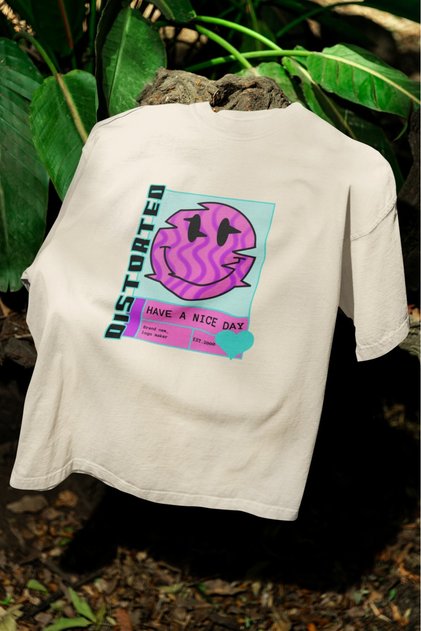 Men/Women Good Day Transfer Printed Round Neck Short Sleeve T-Shirt