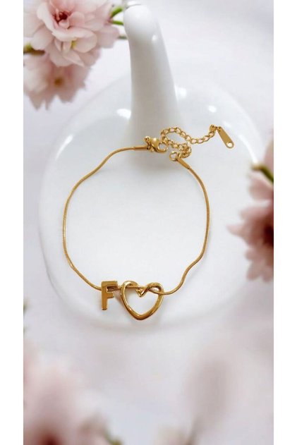 Women's Heart Steel Letter Bracelet