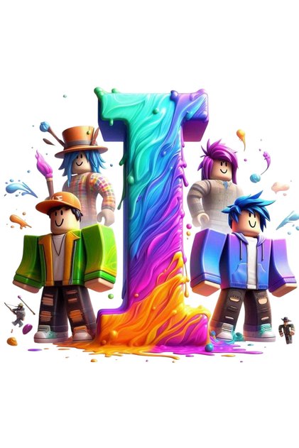 Sticker UV DTF ROBLOX litera I, inaltime 8 cm