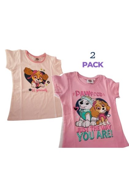 Prințese Tricou Paw Patrol, fete, set 2 buc, bumbac