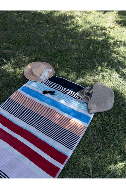 Velvet Tropical Patterned 90X180 cm Outlet Beach Towel