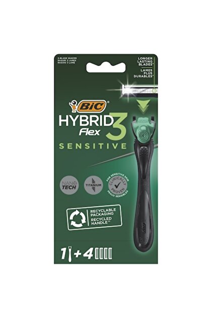 Aparat de ras Hybrid Flex3 Sensitive, 4 bucăți
