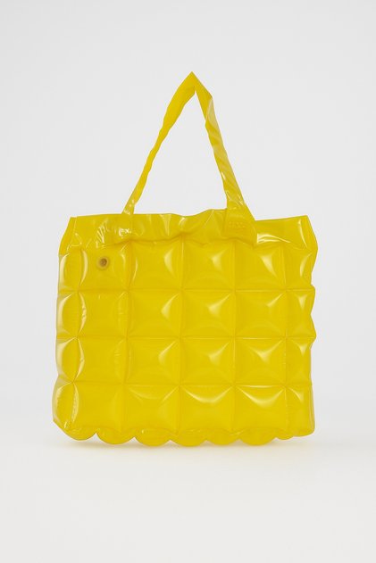 Women's Beach Bag Yellow Inflatable Shoulder Bag Plj01