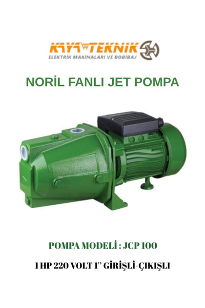 JCP-100 NORİL FANLI JET POMPA