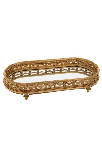Tava din rasina ovala Antique Gold 43 cm x 22 cm x 8 cm