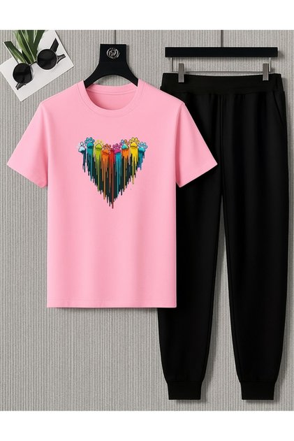 Women / Girl Tracksuit Set with Covered Patiler Print