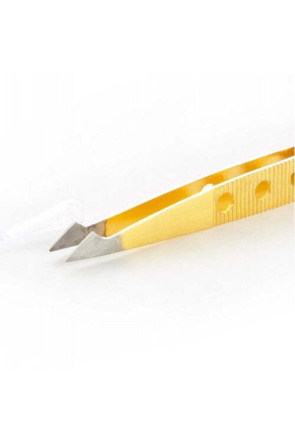 Pensetă premium aurie pentru sprâncene, oțel inoxidabil, volum