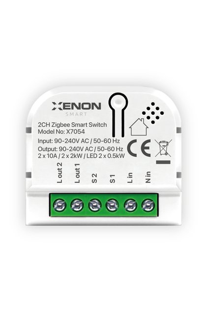Akıllı ZigBee 3.0 Anahtar 2 Kanal Mobil Uygulama ile Kontrol Alexa Google Home Uyumlu Switch X7054