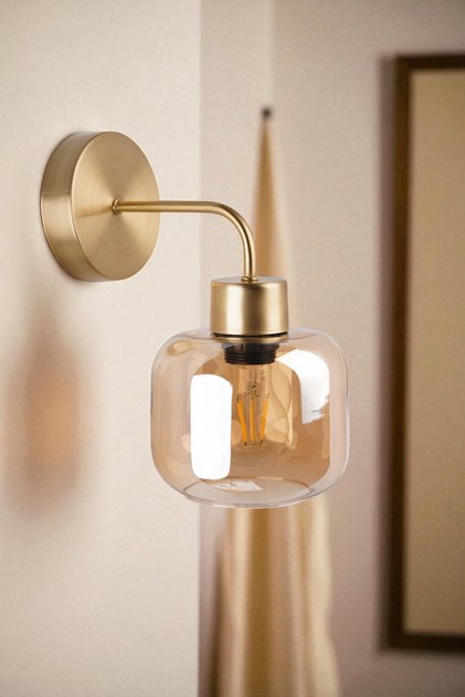 Parla Aged Honey Glass Sconce