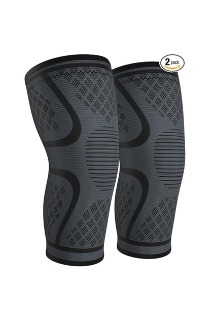 Set de 2 genunchiere elastice, Shawnice, Max Sport, handbal, volei, baschet, unisex, gri