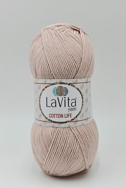 Cotton Life Hand Knitting Yarn 50% Cotton 50% Acrylic 100Gr (4108 Dark Stone)