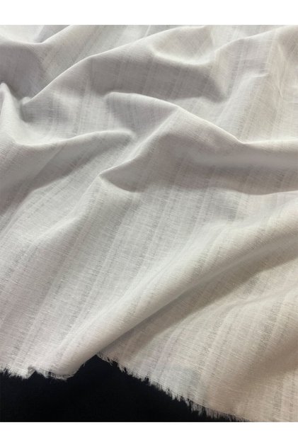 Self Striped Shirt Dress Tunic Fabric White