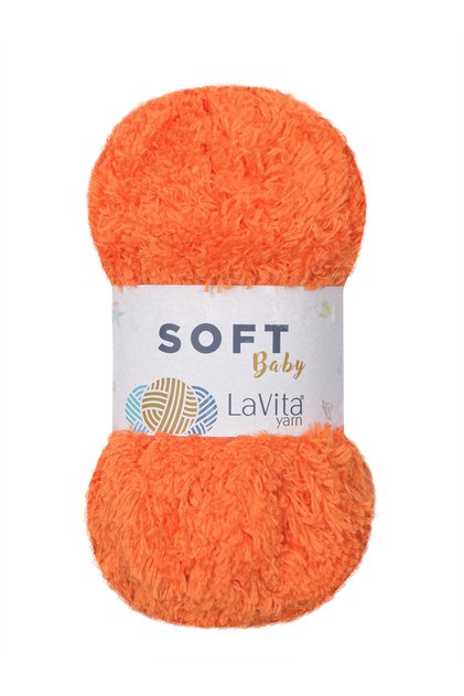 Soft Hand Knitting Yarn 100% Soft Polyester 100Gr (3112 Orange)