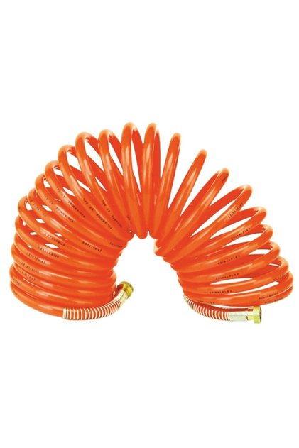 Furtun spiralat pentru compresor, 10 m, Piulita + Piulita
