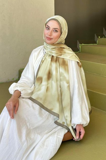 Batik Pattern Soft Shawl Mint Green