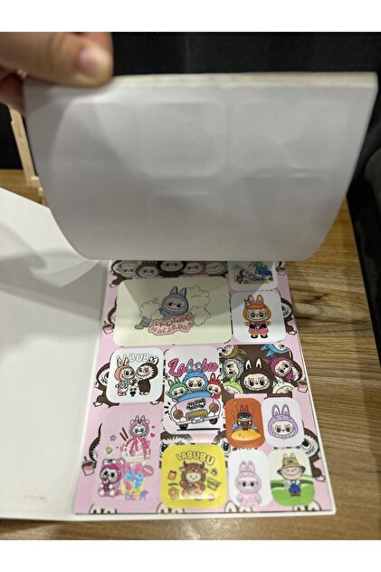 k.bubuページ Ela Crafts Labubu Sticker Defteri – 16 Sayfa / 208 Sticker