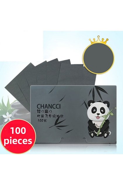 Carbon Charcoal Oil Absorbing - Anti-glare - Cleaning Paper Wipes 100 Pieces (1 Box)