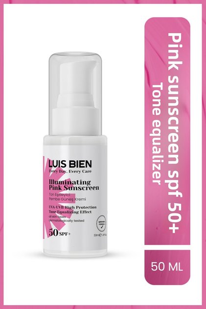 Pink Sunscreen Spf 50+ 50 ml | Color Tone Equalizing, Anti-Blemish & Moisturizing Facial Sunscreen