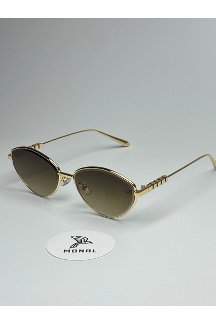 Mi̇na Uv400 Protected Sunglasses Oval Frame Coffee Glass Color 57 Ekartman