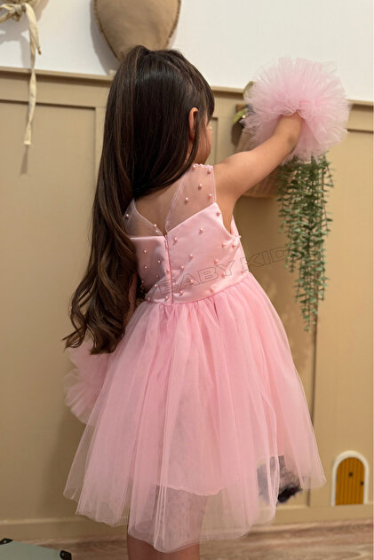 strapless open back dress Blushing Pink Velvet Smocked Dress | Velvet Dreams | Oak&Pearl