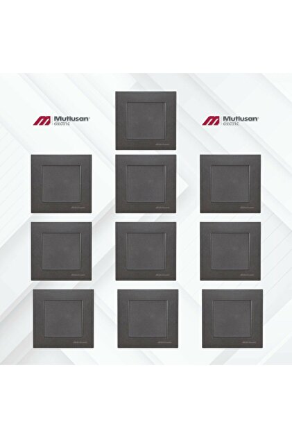 Mutlusan RİTA FÜME ANAHTAR (VİDALI) ÇERÇEVE DAHİL 10 LU PAKET