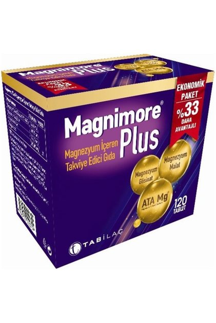 Magnimore Plus Magnezyum Içeren Takviye Edici Gıda 120 Tablet