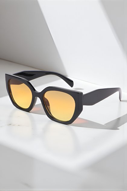 Divriği Cat Uv400 Filtered Unisex Black Orange 2025 Year New Season Sunglasses