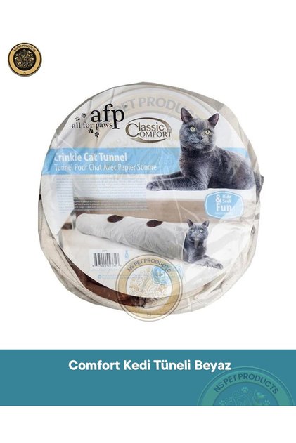 Classic Comfort Cat Tunnel White 25X25X150 cm