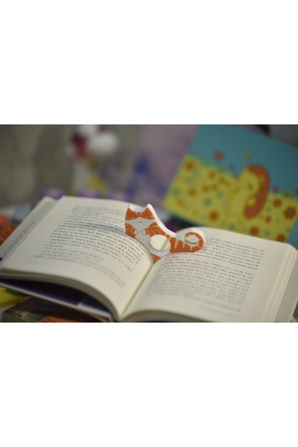 Kedi Tasarımlı Kitap Tutucu Yüzük | Sayfa Açık Tutucu | Okuma Yardımcısı | Parmak Sayfa Sabitleyici
