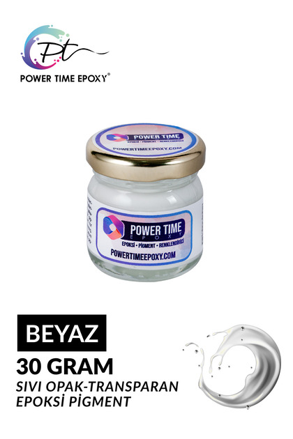 Opak & Transparan Sıvı Pigment Boya 30 Gram/ Beyaz / Epoksi Için