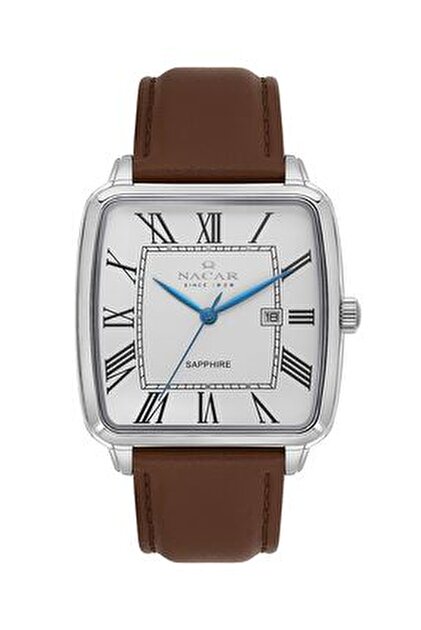 Nacar SAFİR CAM KLASİK KAHVERENGİ ERKEK KOL SAATİ NC34-29B689-DWL2