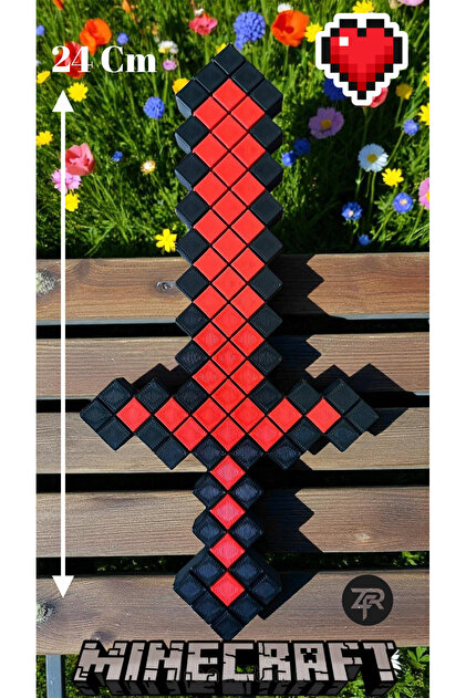 ZFRGROUP Minecraft Kırmızı-Siyah Kılıç Figürü - Fiyatı, Yorumları