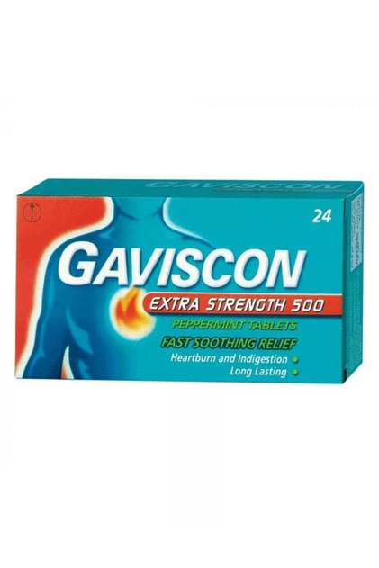 GAVISCON EX 500 PEPPERMENT TABLET 24'S