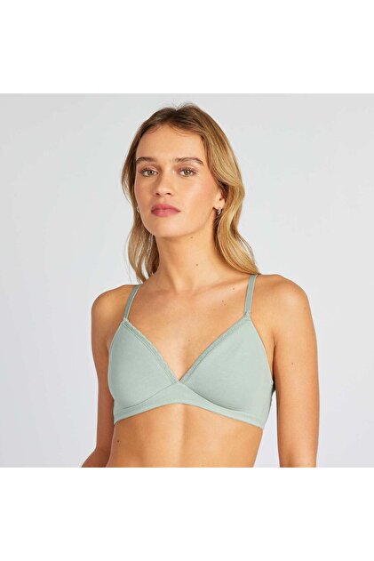 Non-padded triangle bra GREEN