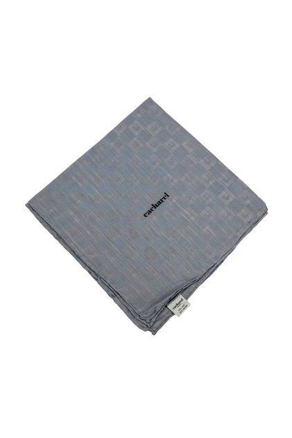 Jakarlı İpek Koton Eşarp - 8932982-971 Gümüş