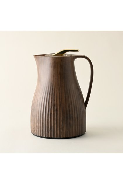 plastic vacuum flask wooden 1L