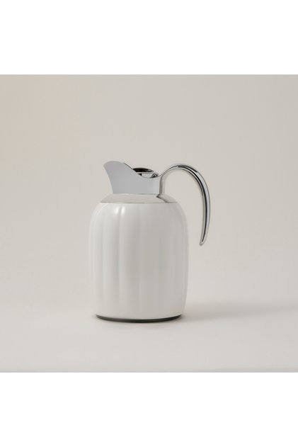 pumpk steel vacuum flask white & chrome 1L